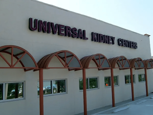 Universal Kidney Centers building with it's newly installed metal roof